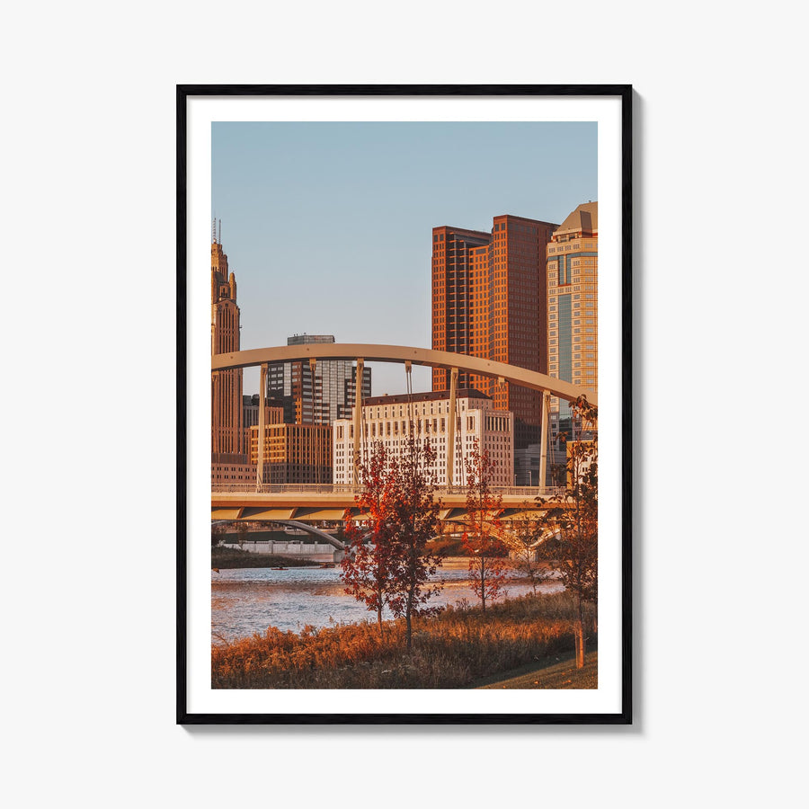 Columbus, Ohio no. 2 colorful photo poster of Ohio, USA – vertical wall art, unframed print shown in interior mockup