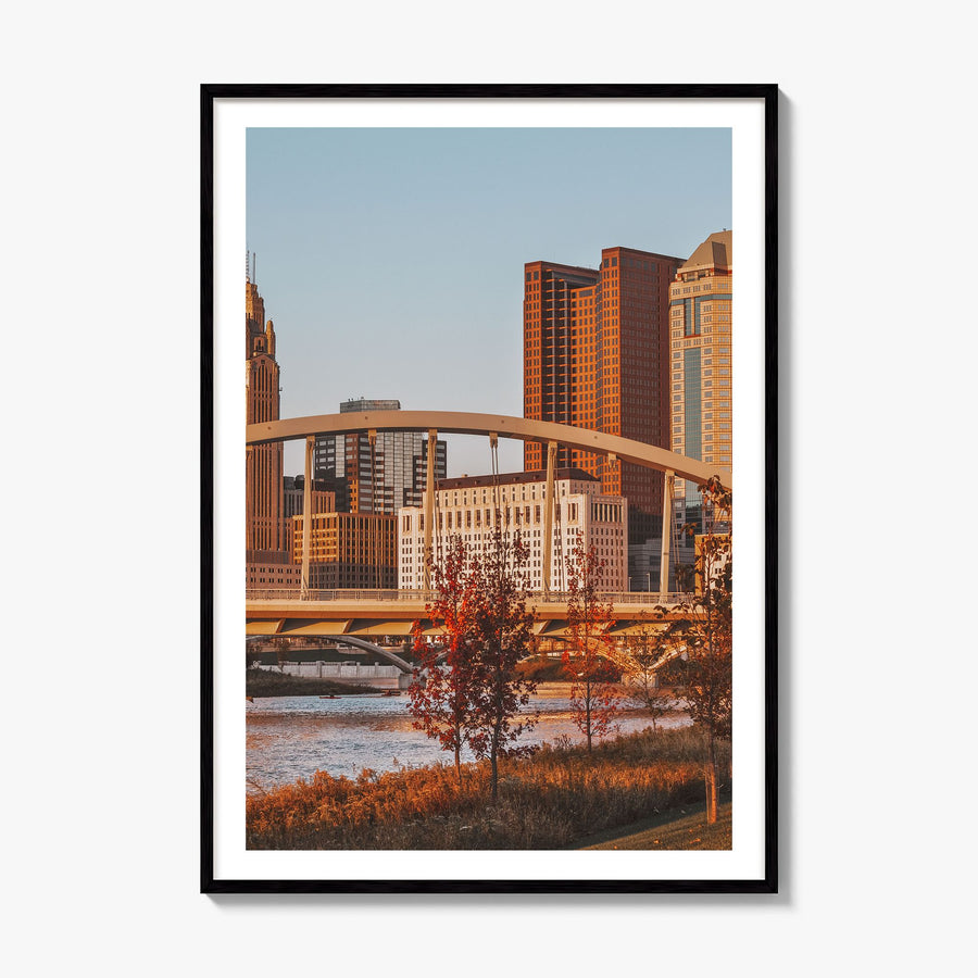 Columbus, Ohio Photo No 2 Poster, framed poster mockup, white border