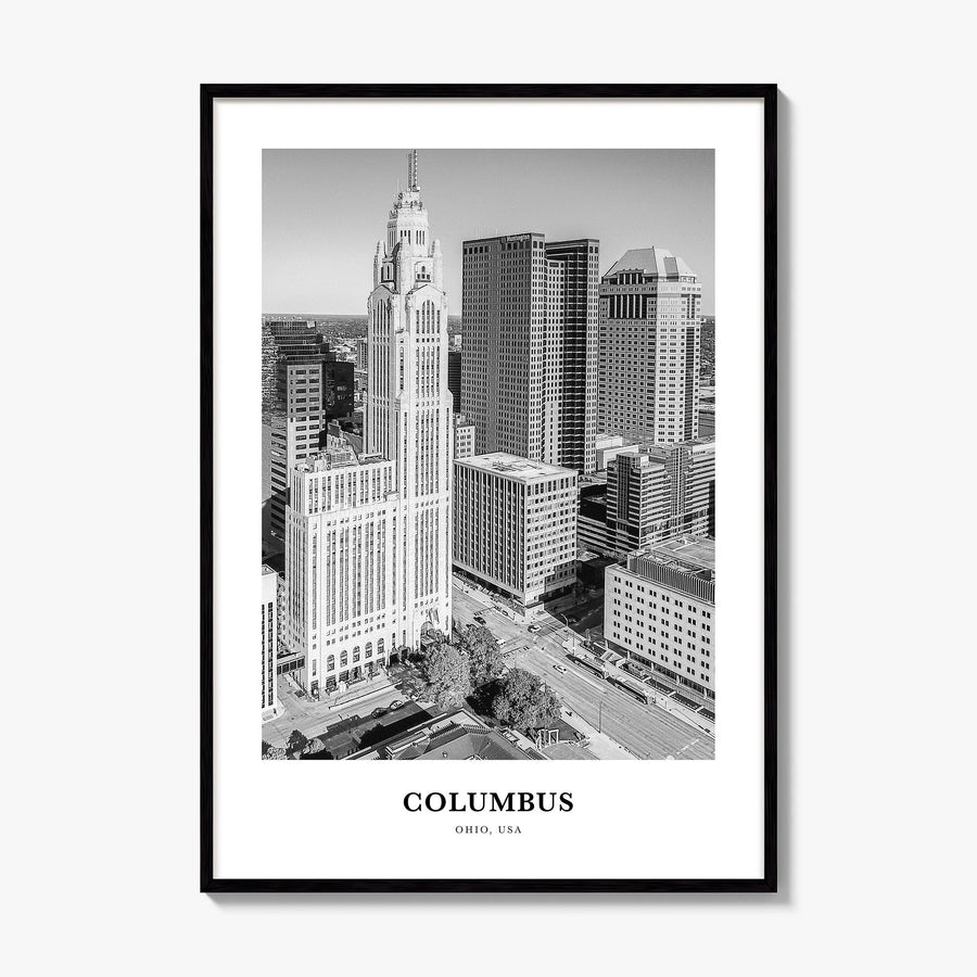 Columbus, Ohio Classic No 2 Poster, framed poster mockup