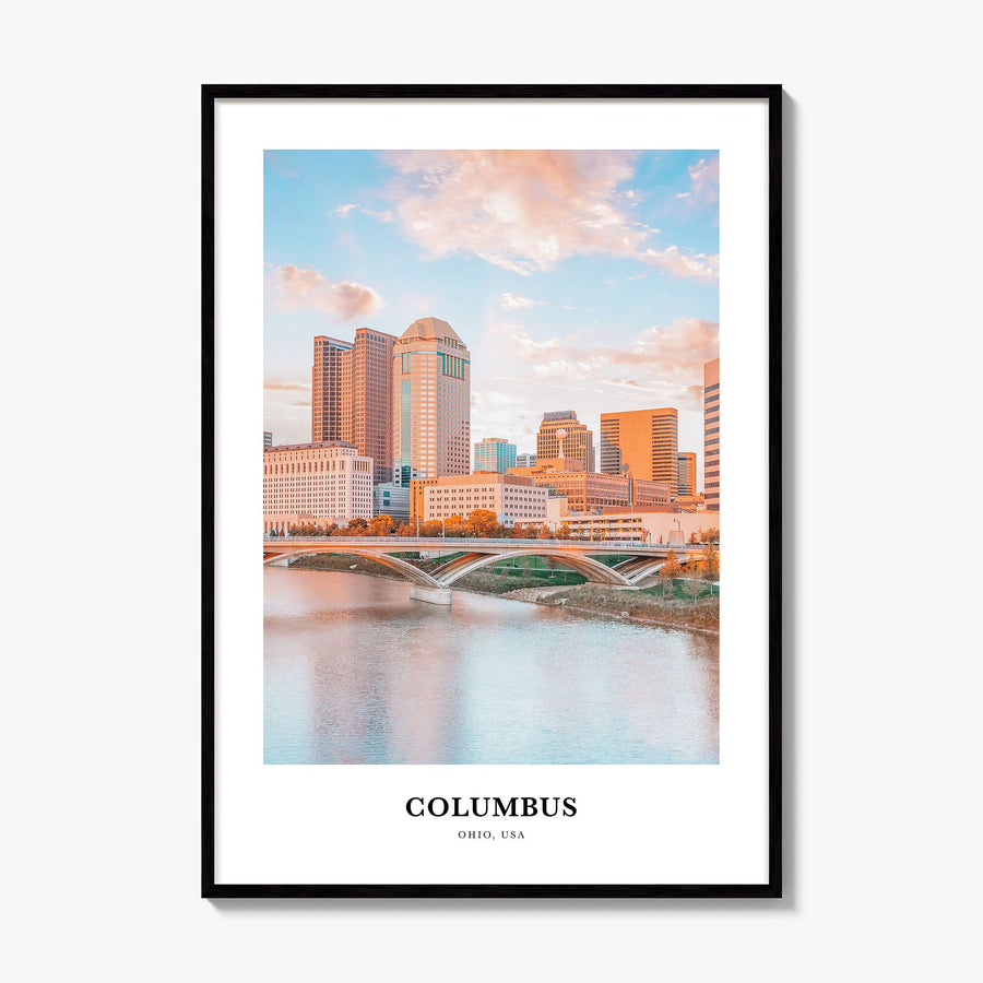 Columbus, Ohio Classic No 1 Poster, framed poster mockup