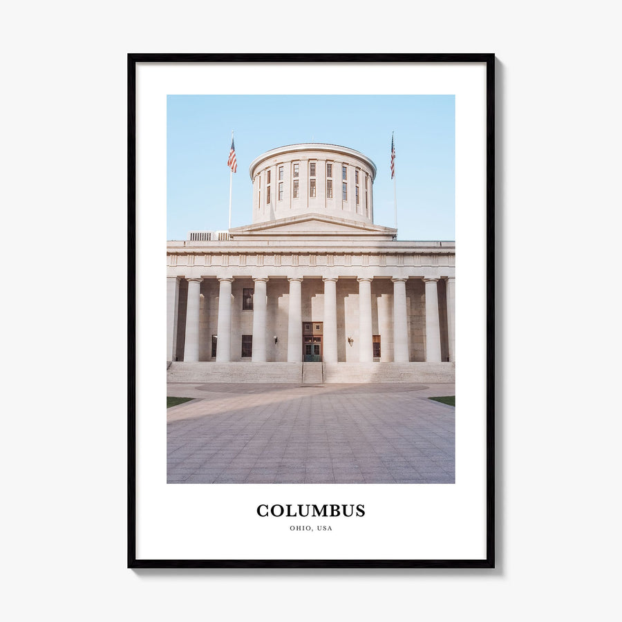 Columbus, Ohio Classic No 2 Poster, framed poster mockup
