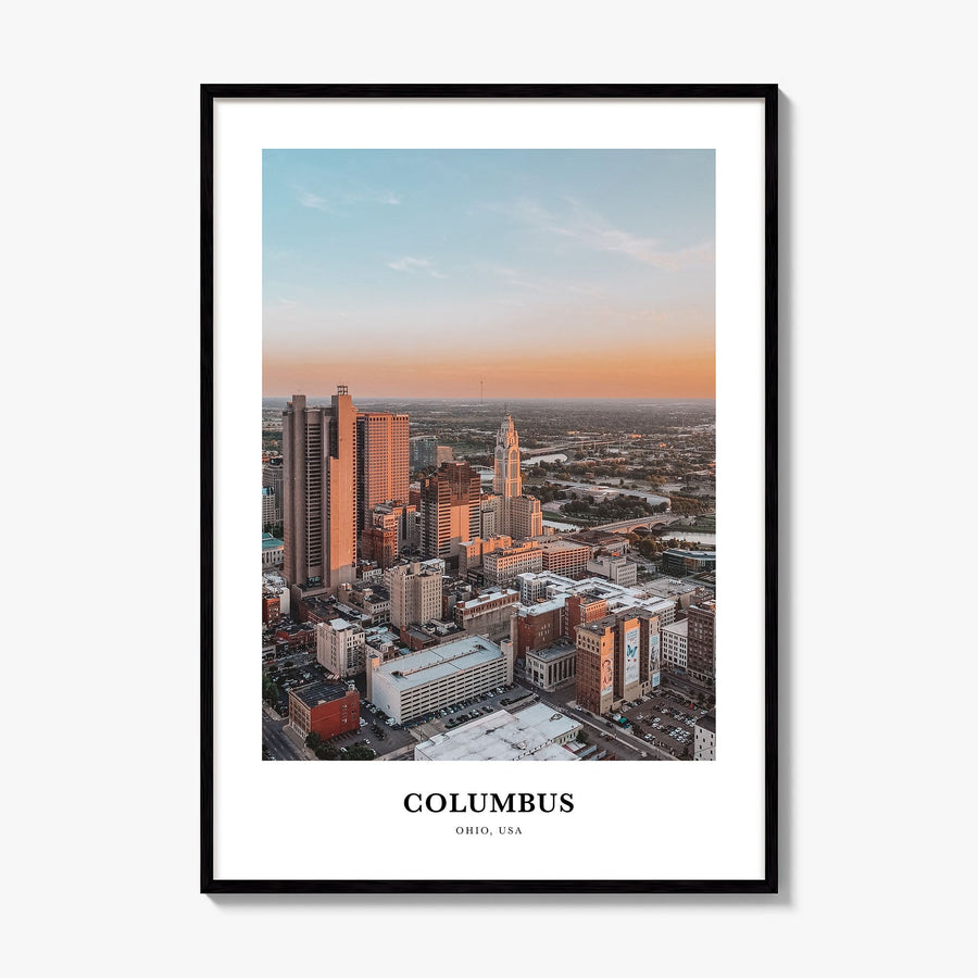 Columbus, Ohio Classic No 3 Poster, framed poster mockup