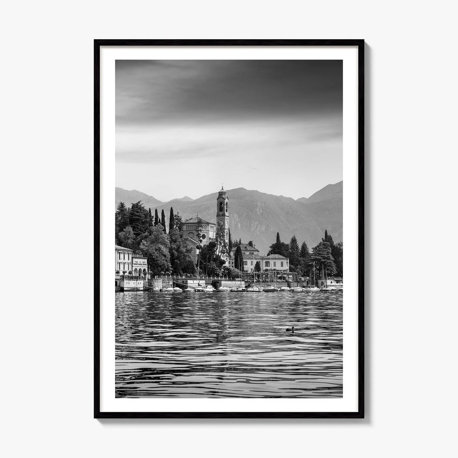 Lake Como Photo No 1 Poster, framed poster mockup, white border