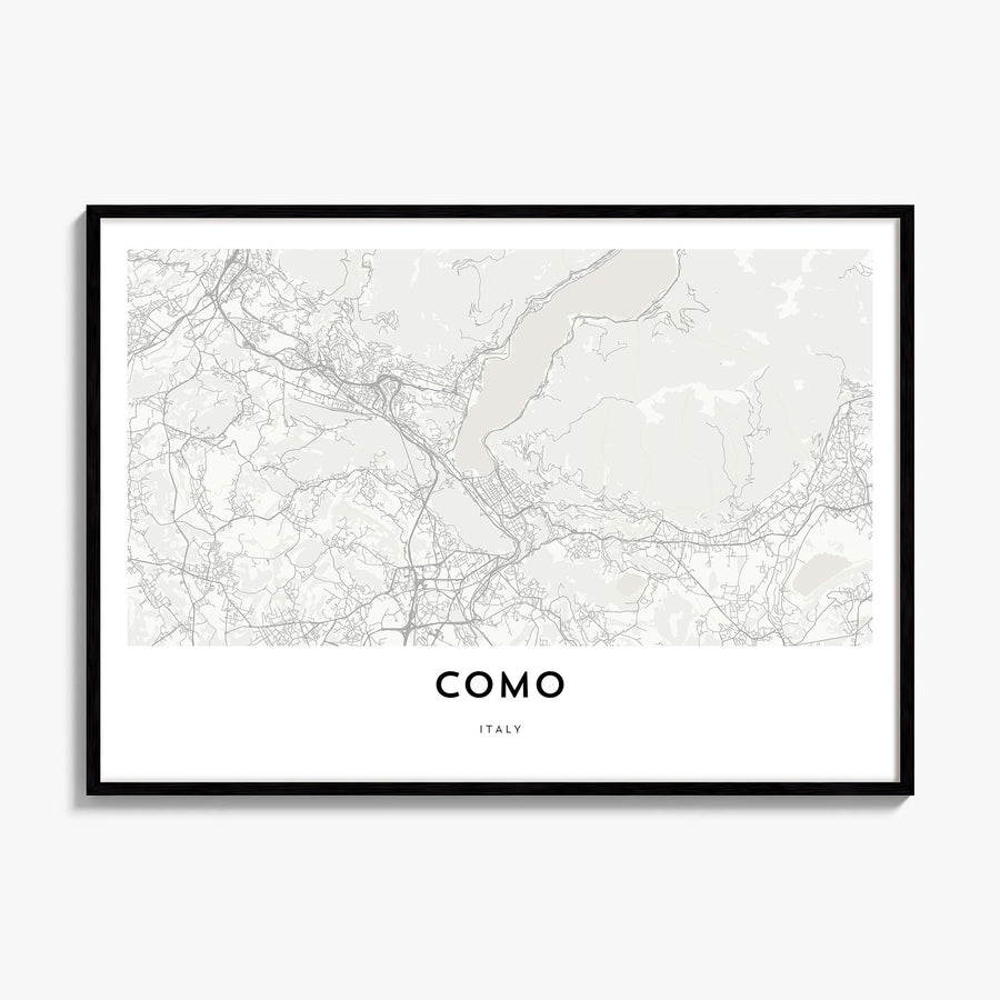 Como Map Poster, framed poster mockup