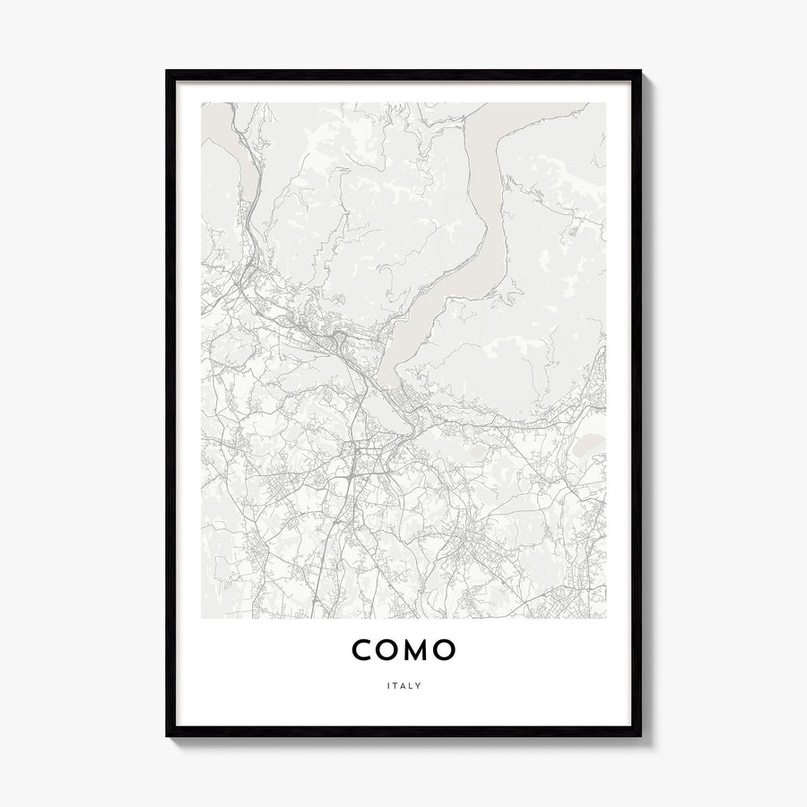 Como Map Poster, framed poster mockup