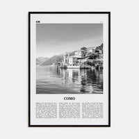 Como No 1 Poster Black Wood / 8x12 in Nbourhood Travel B&W Poster