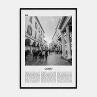 Como No 2 Poster Black Wood / 8x12 in Nbourhood Travel B&W Poster