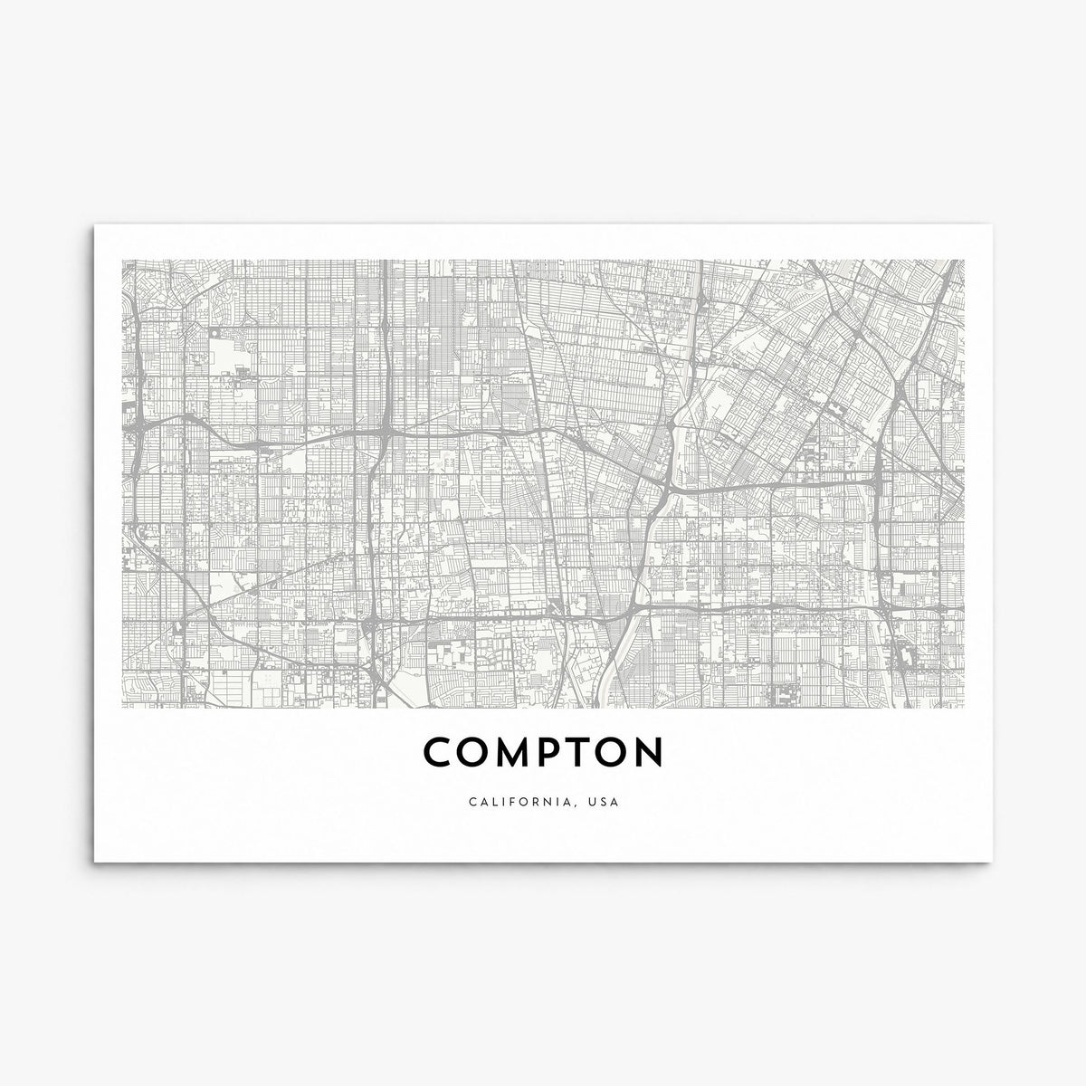 Compton Map Poster, print only (unframed)