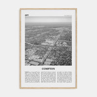 Compton Poster Natural Wood / 8x12 in Nbourhood Travel B&W Poster