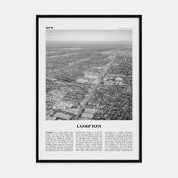 Compton Poster Black Wood / 8x12 in Nbourhood Travel B&W Poster