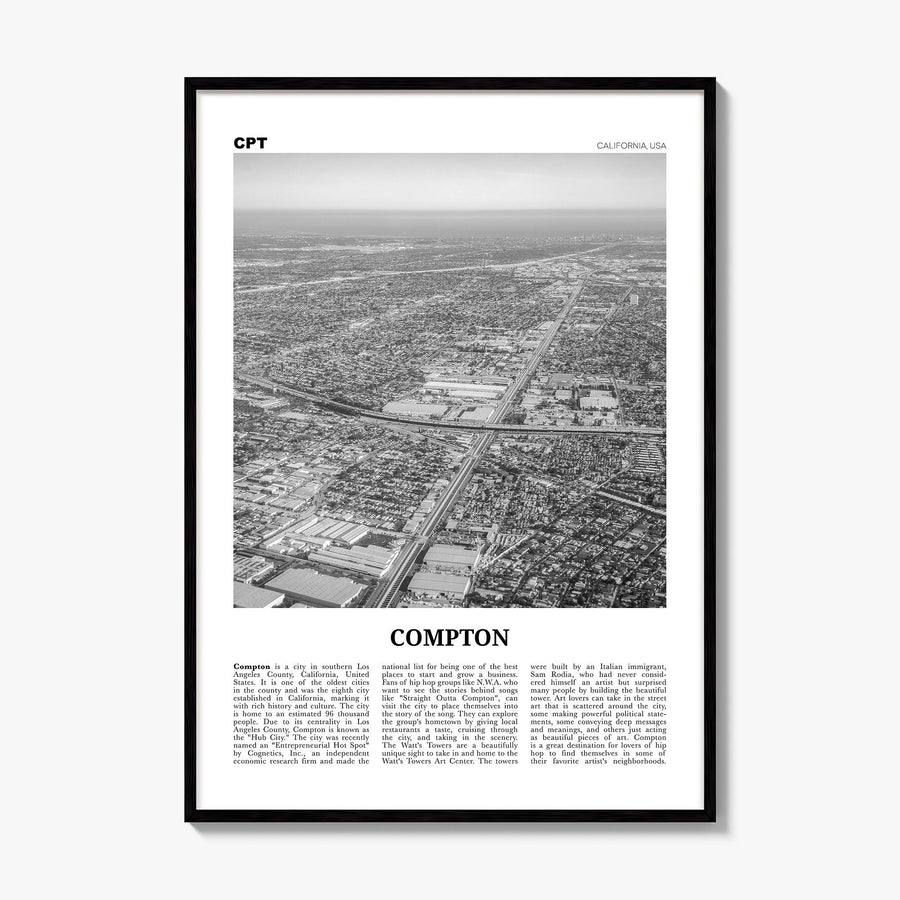 Compton Newspaper Poster, framed poster mockup