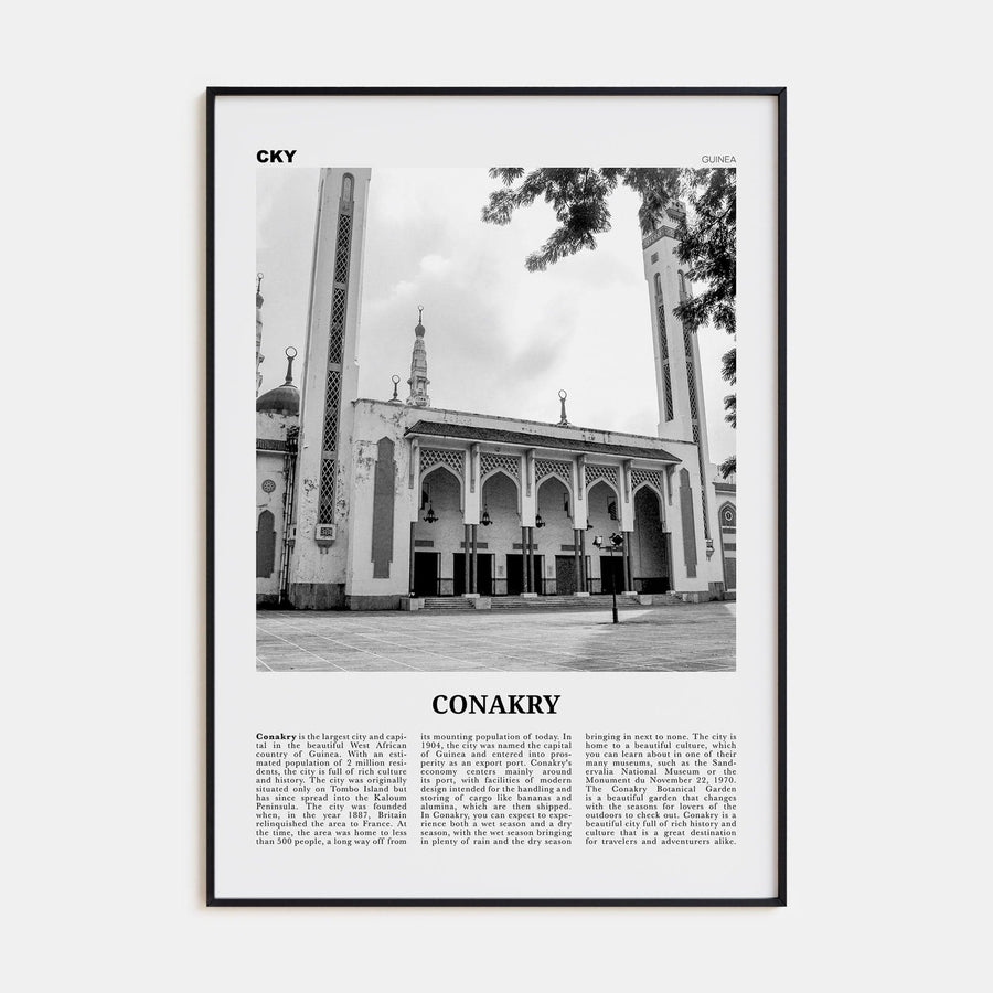 Conakry Poster None / 8x12 in Nbourhood Travel B&W Poster