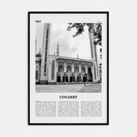 Conakry Poster Black Wood / 8x12 in Nbourhood Travel B&W Poster