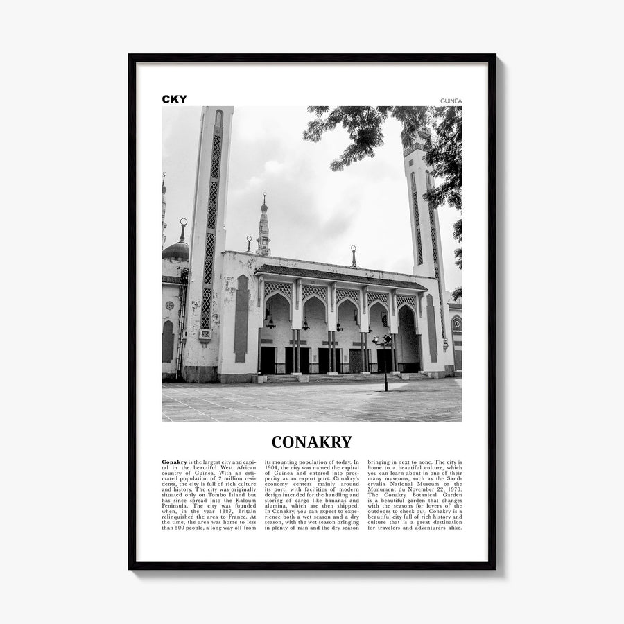 Conakry Newspaper Poster, framed poster mockup