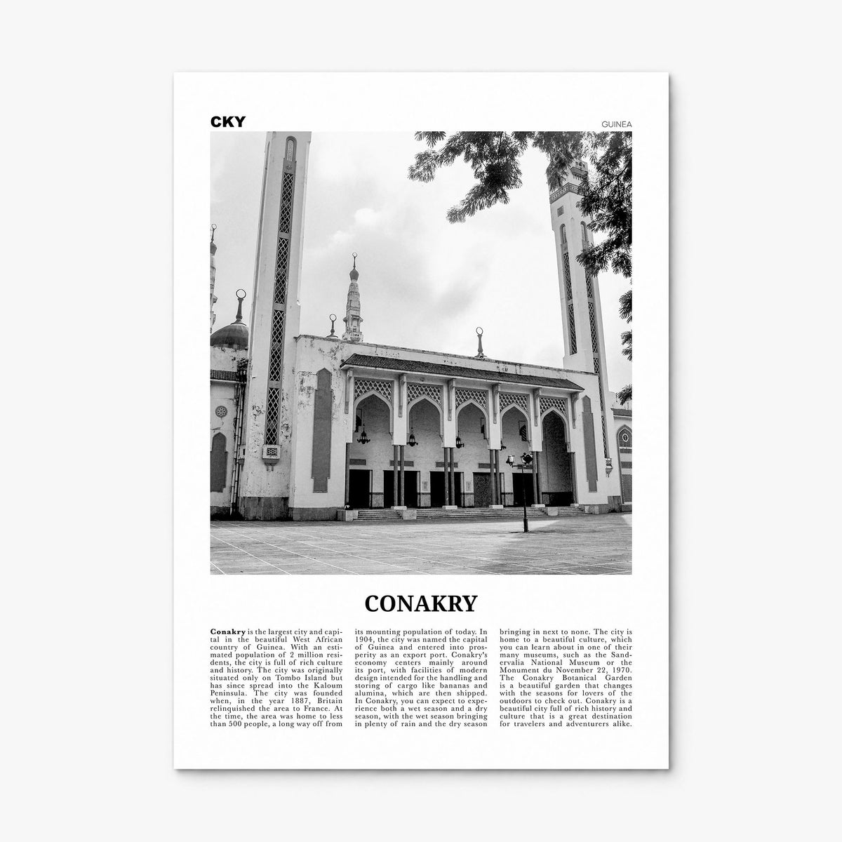 Conakry Newspaper Poster, print only (unframed)