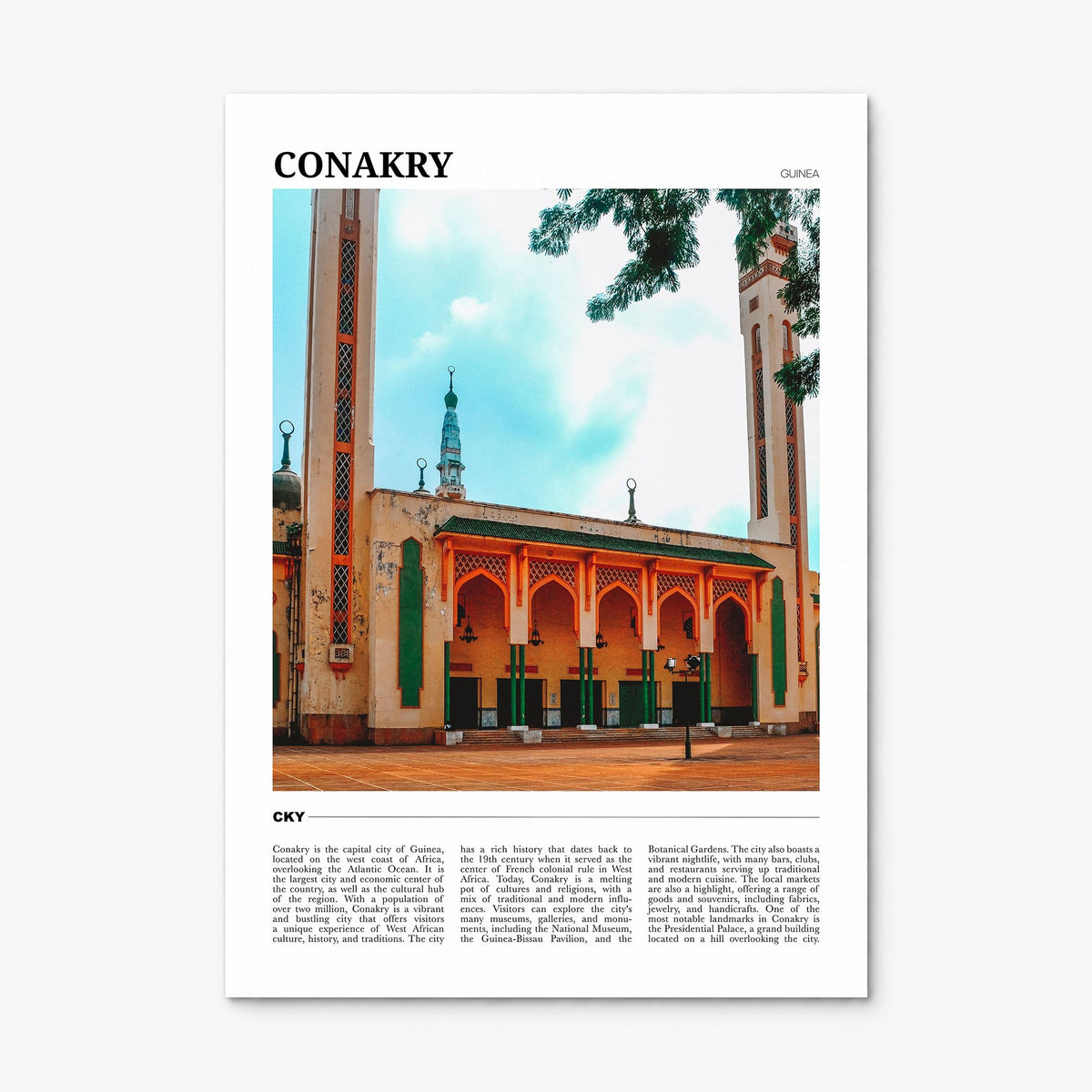 Conakry Travel Poster, print only (unframed)