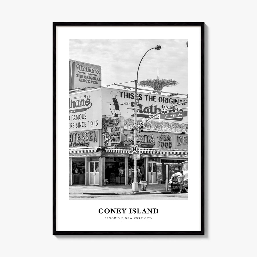 Coney Island Classic Poster, framed poster mockup