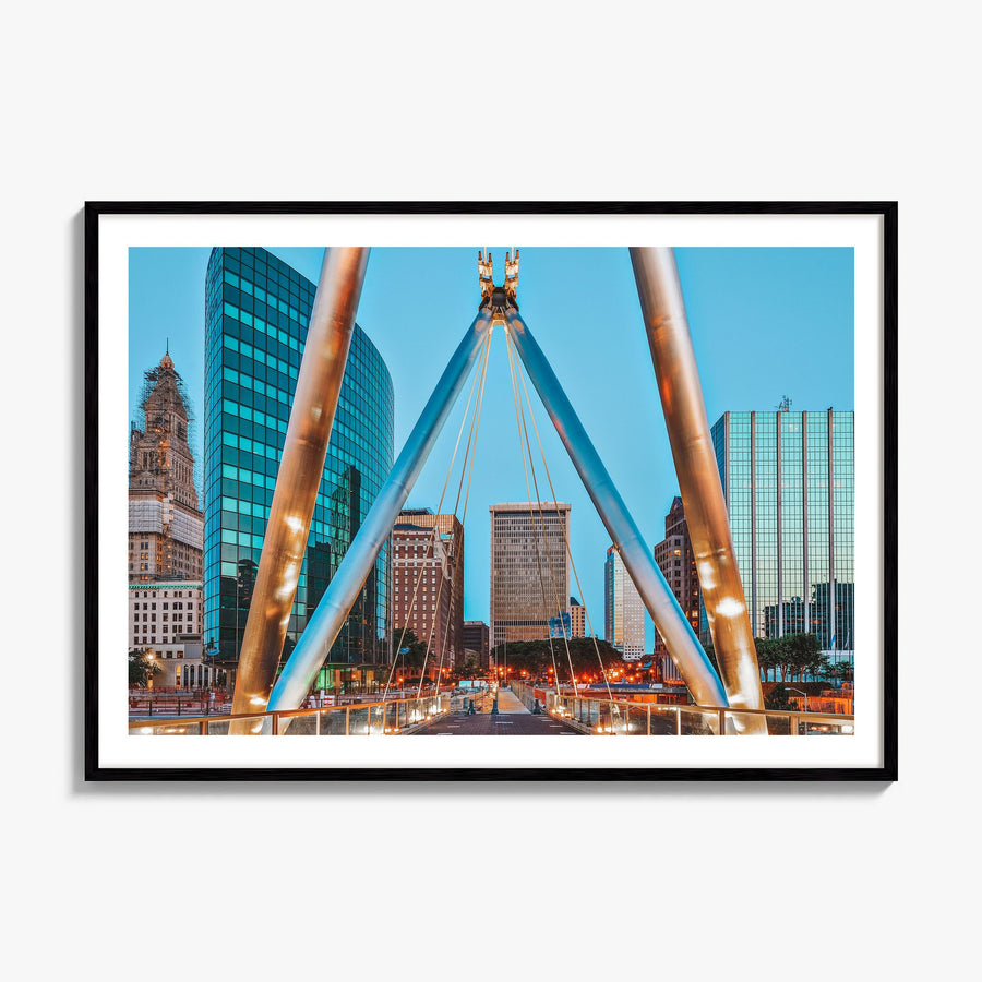 Connecticut Photo Poster, framed poster mockup, white border