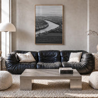 Connecticut no. 1 black & white photo poster of United States – vertical wall art in natural wood frame, hanging on wall