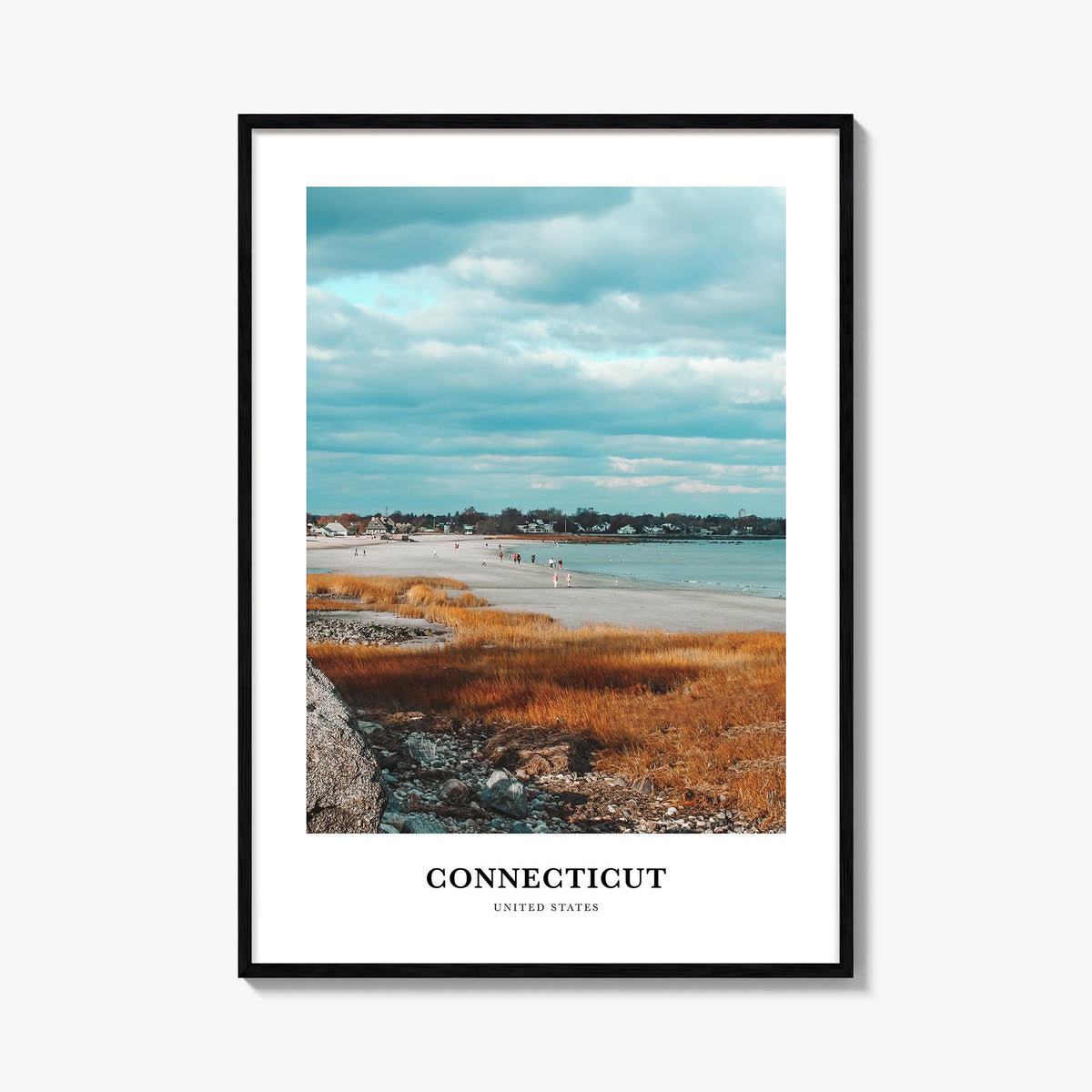 Connecticut no. 1 colorful classic poster of United States – vertical wall art, unframed print shown in interior mockup