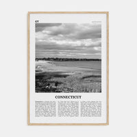 Connecticut No 1 Poster Natural Wood / 8x12 in Nbourhood Travel B&W Poster