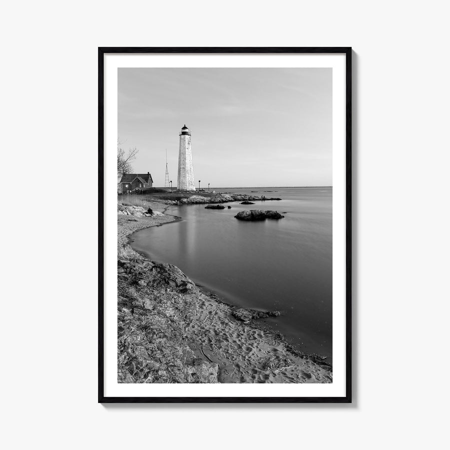 Connecticut no. 2 black & white photo poster of United States – vertical wall art, unframed print shown in interior mockup