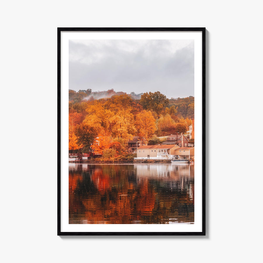 Connecticut no. 2 colorful photo poster of United States – vertical wall art, unframed print shown in interior mockup