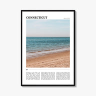 Connecticut no. 2 colorful travel poster of United States – vertical wall art, unframed print shown in interior mockup