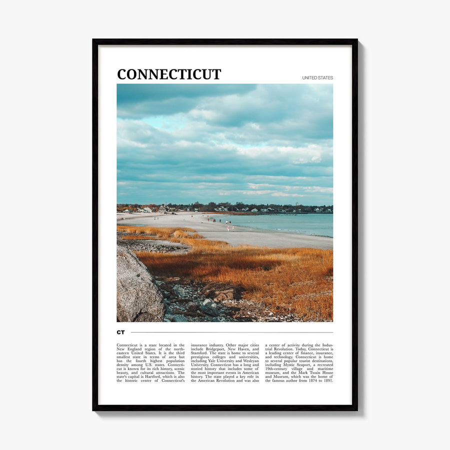 Connecticut Travel No 1 Poster, framed poster mockup