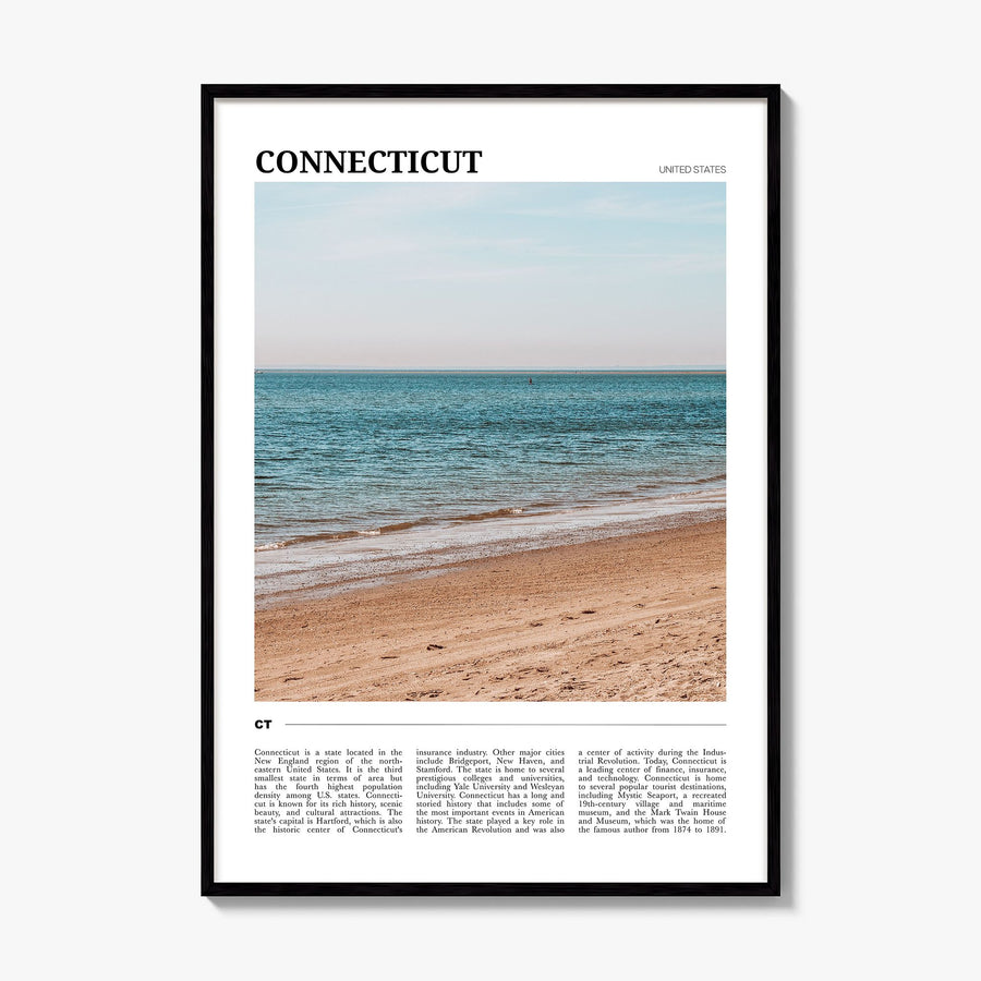 Connecticut Travel No 2 Poster, framed poster mockup