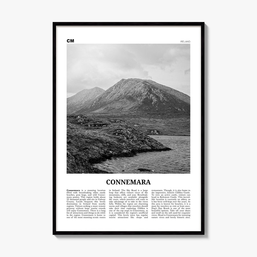 Connemara Newspaper Poster, framed poster mockup