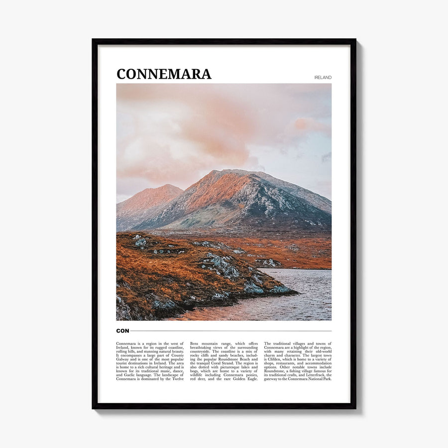 Connemara Travel Poster, framed poster mockup