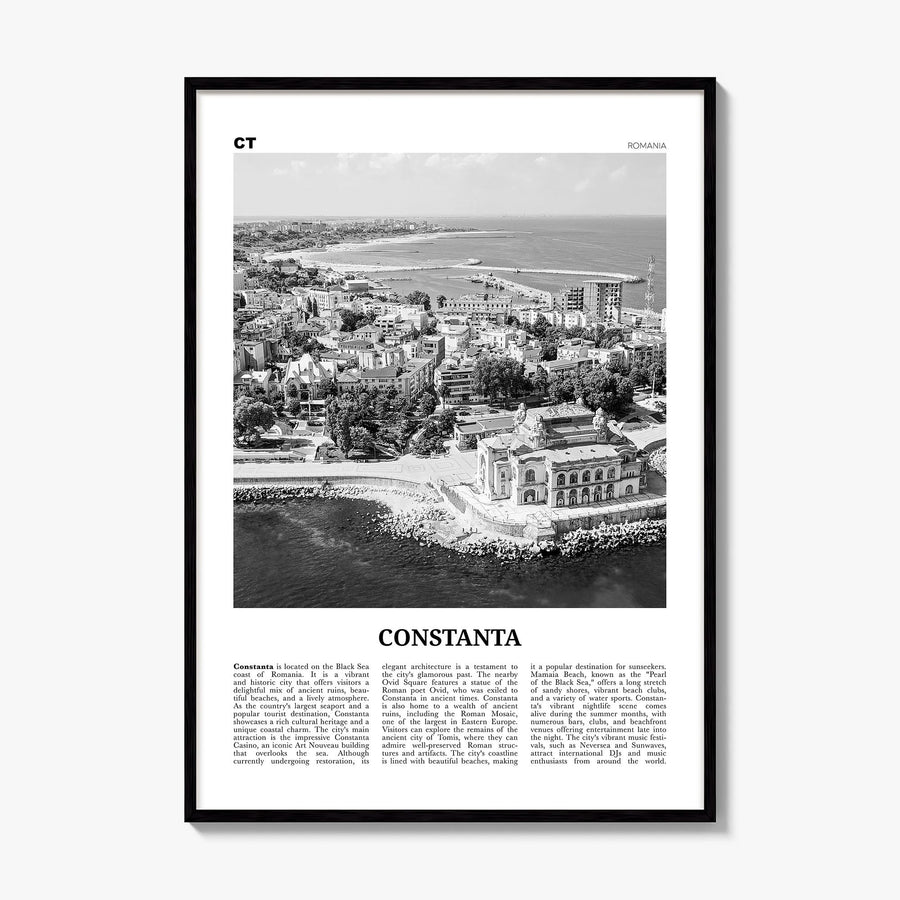 Constanța Newspaper Poster, framed poster mockup