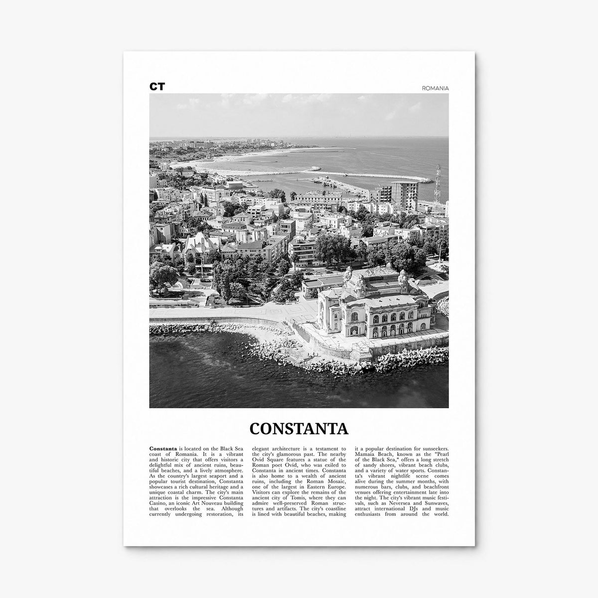 Constanța Newspaper Poster, print only (unframed)