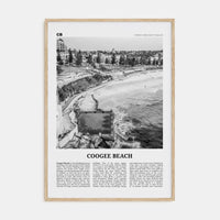 Coogee Beach No 1 Poster Natural Wood / 8x12 in Nbourhood Travel B&W Poster