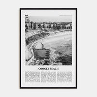 Coogee Beach No 1 Poster Black Wood / 8x12 in Nbourhood Travel B&W Poster