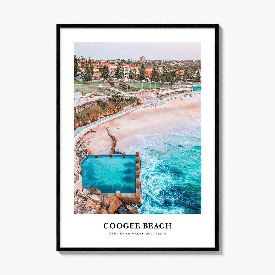 Coogee Beach Classic No 1 Poster, framed poster mockup