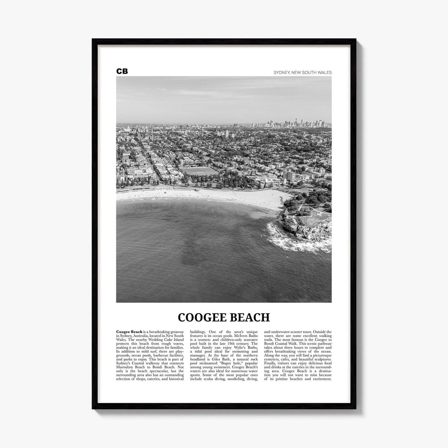 Coogee Beach Newspaper No 2 Poster, framed poster mockup
