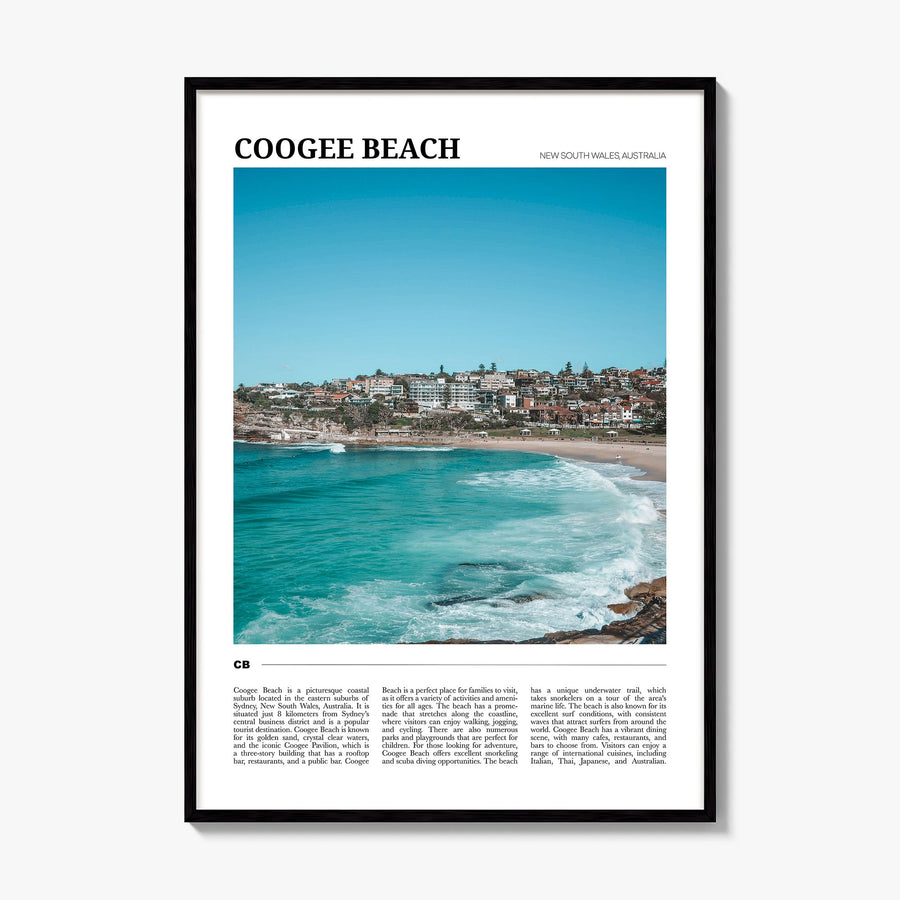 Coogee Beach Travel No 2 Poster, framed poster mockup