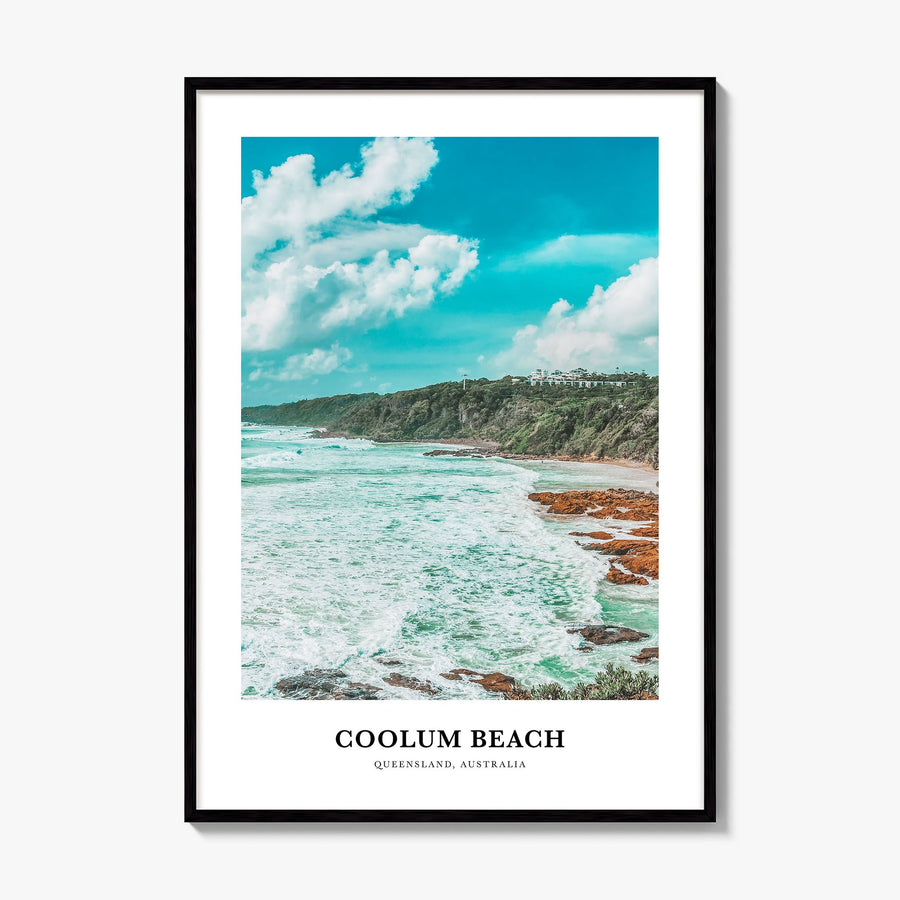 Coolum Beach Classic Poster, framed poster mockup