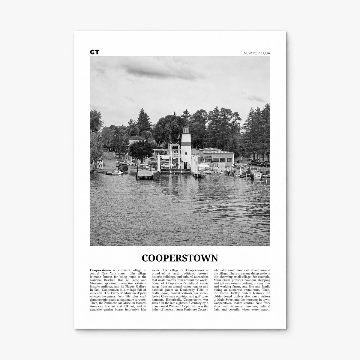 Cooperstown Newspaper Poster, print only (unframed)