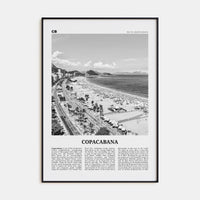 Copacabana Poster None / 8x12 in Nbourhood Travel B&W Poster