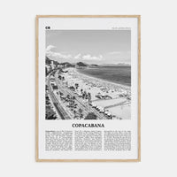 Copacabana Poster Natural Wood / 8x12 in Nbourhood Travel B&W Poster