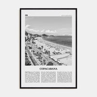 Copacabana Poster Black Wood / 8x12 in Nbourhood Travel B&W Poster