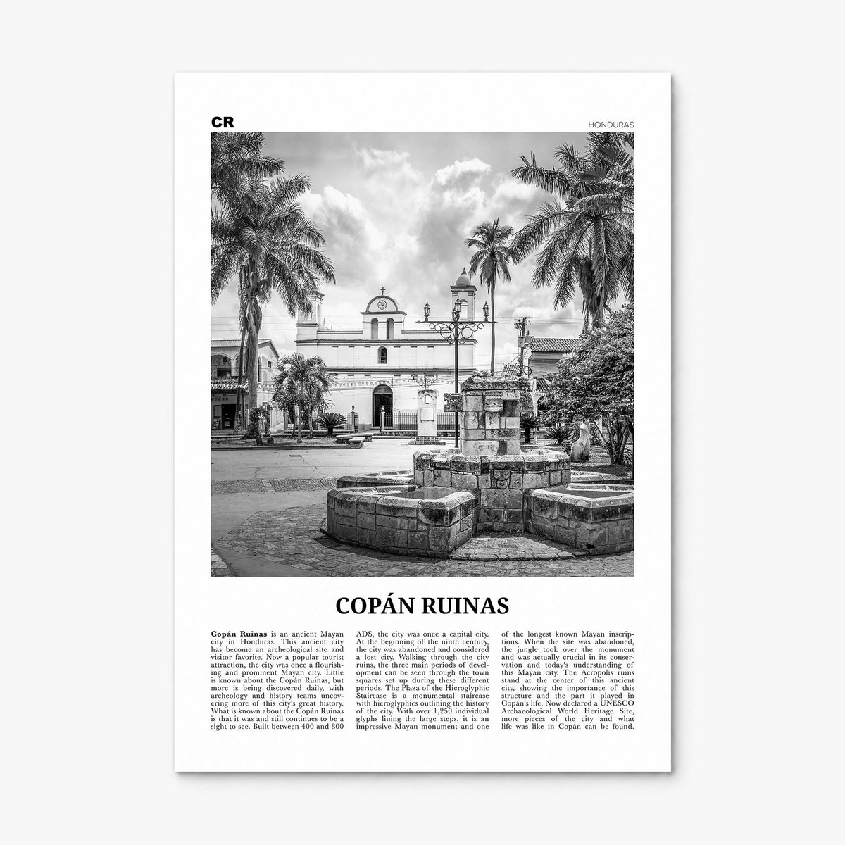 Copán Ruinas Newspaper Poster, print only (unframed)