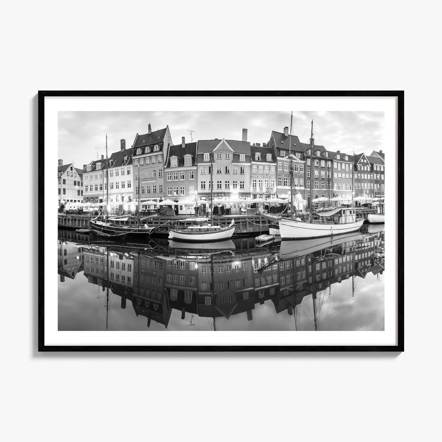 Copenhagen Photo Poster, framed poster mockup, white border