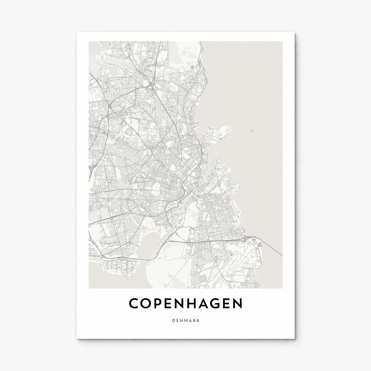Copenhagen Map Poster, print only (unframed)