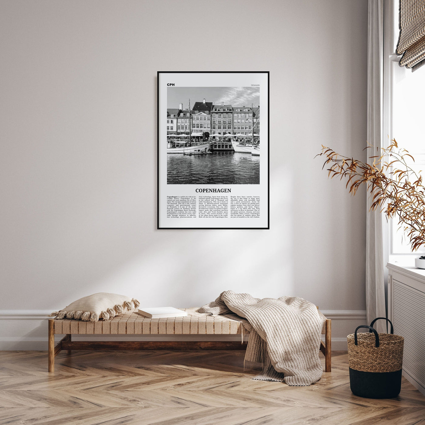 Copenhagen No 1 Poster Nbourhood Travel B&W Poster