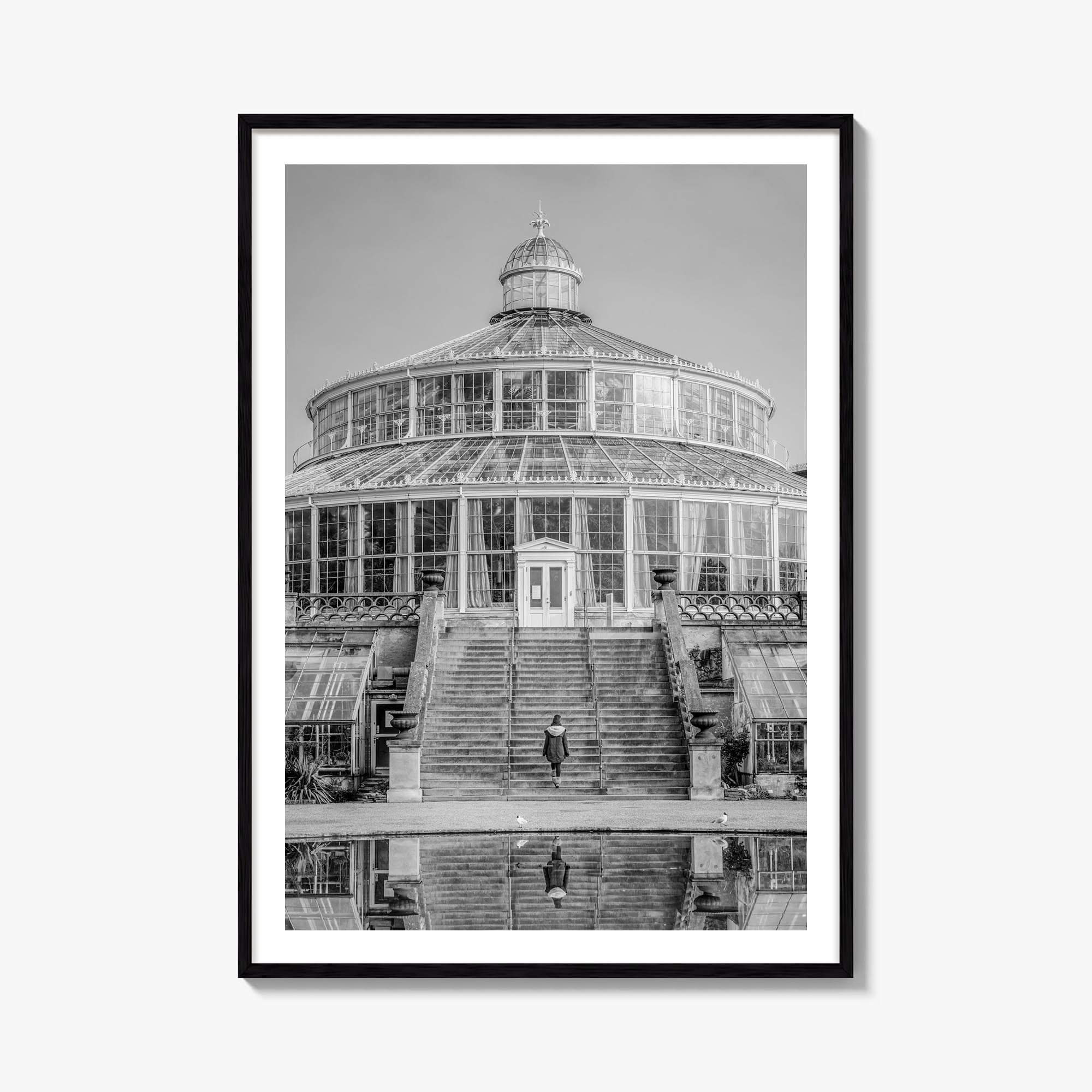 Copenhagen no. 2 black & white photo poster of Denmark – vertical wall art, unframed print shown in interior mockup