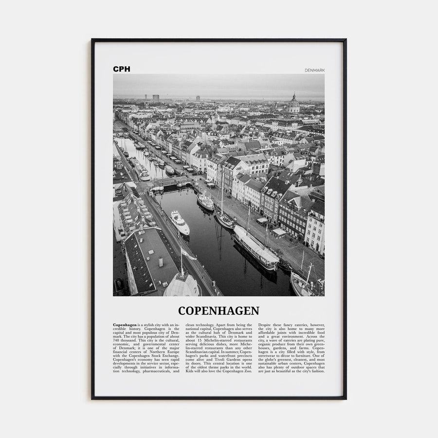 Copenhagen No 2 Poster None / 8x12 in Nbourhood Travel B&W Poster